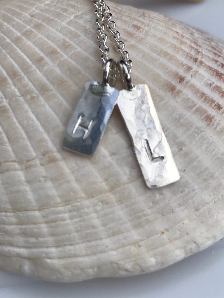 Letter tag necklace