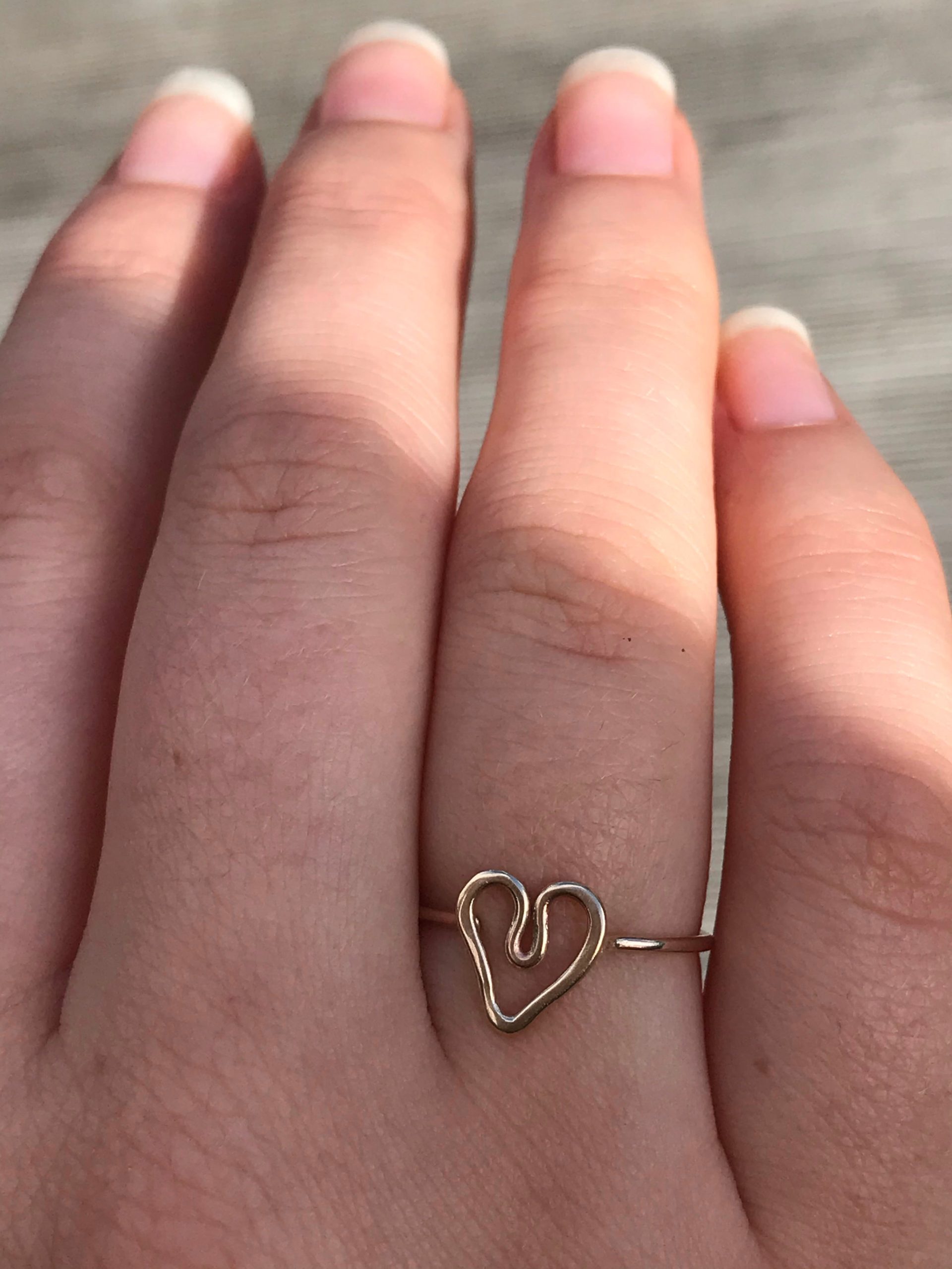 Wire on sale heart ring