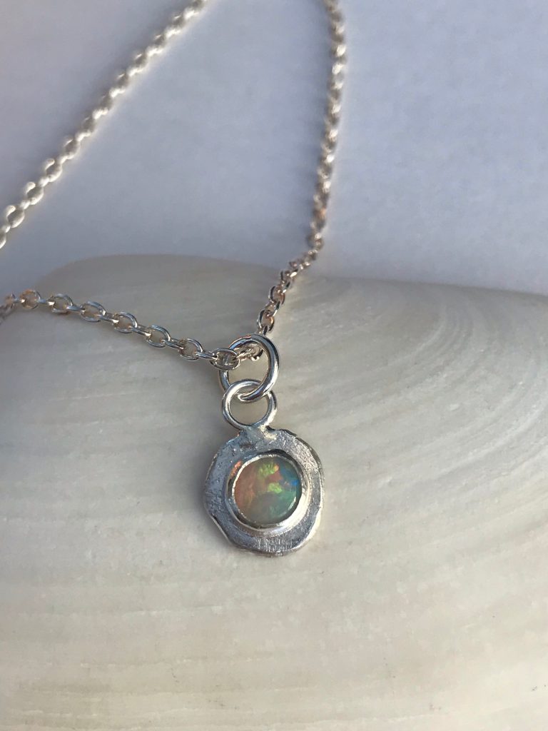 Opal Birthstone Necklace ~ October
