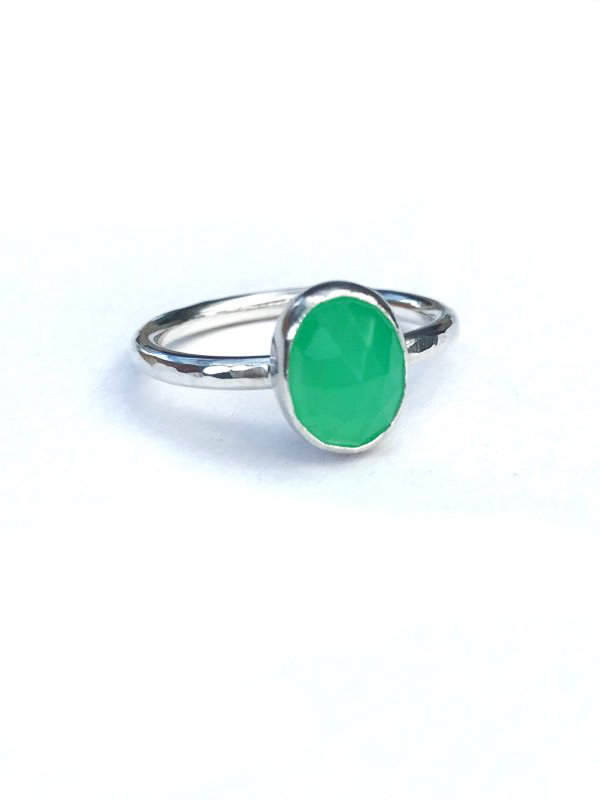 green gemstone ring
