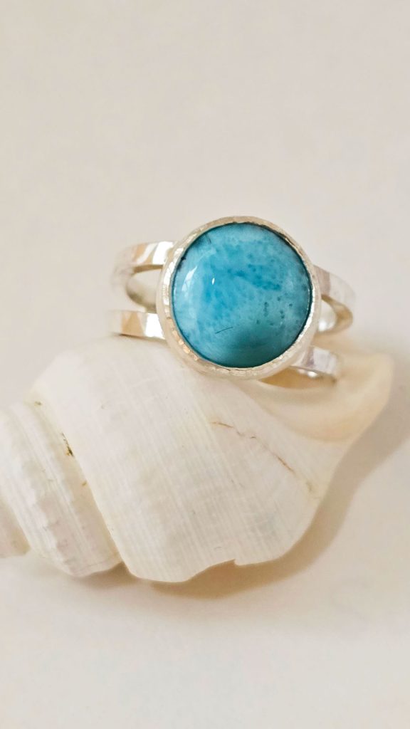one of a kind Larimar ring